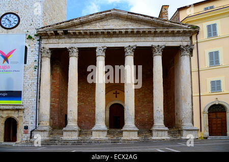 Minerva-Tempel Assisi Italien Tuscany Umbria IT EU Europa Stockfoto