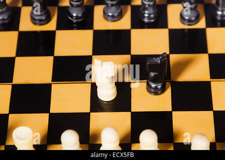 Schachspiel niemand an Bord Stockfoto
