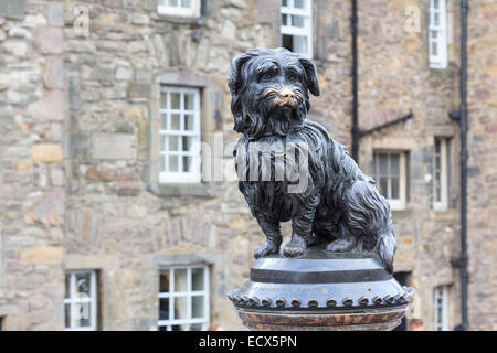 Skulptur von Greyfriars Bobby, ein Skye Terrier, die im 19. Jahrhundert das Grab seines Besitzers 14 Jahre lang bewacht Stockfoto