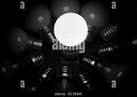 Strom CFL Lampe niemand Stockfoto