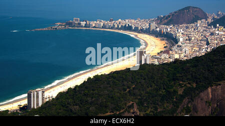Erhöhten Blick auf Copacabana Stockfoto