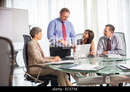 Geschäftsmann, Vortrag beim Business-meeting Stockfoto
