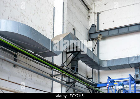 Industrierohre eines Gebäudes Stockfoto