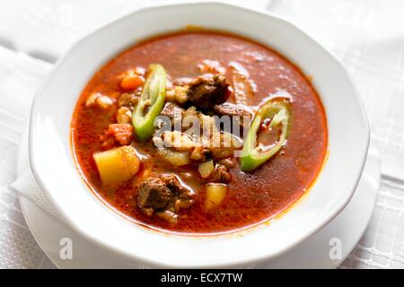 Traditionelles ungarisches Gulasch Stockfoto