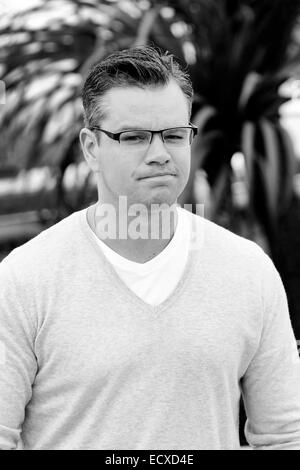 CANNES, Frankreich - 21. Mai: Schauspieler Matt Damon besuchen Sie hinter der Kandelaber-Foto-Shooting während der 66. Filmfestspiele von Cannes am Stockfoto