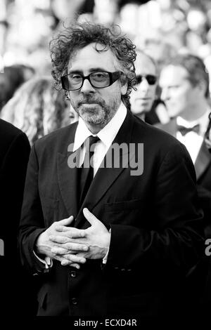 CANNES, Frankreich - 23. Mai: Jury-Präsident Tim Burton besucht die Palme d ' or Closing Ceremony während der 63. Filmfestspiele von Cannes Stockfoto