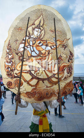 Traditionelles Thai Puppen- und Performer bei den Weltfestspielen Marionette, Bangkok, Thailand Stockfoto