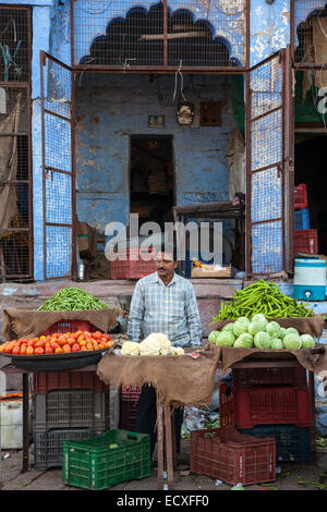 Gemüse Marktstand, Jodhpur, Indien Stockfoto