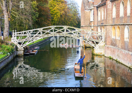 Mathematische Brücke über den Fluss Cam in Cambridge Cambridgeshire England Vereinigtes Königreich Großbritannien Stockfoto