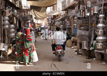 Marktgebiet in Nagaur, Rajasthan, Indien Stockfoto