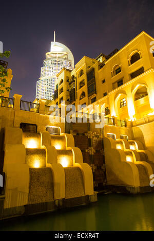 Das berühmte und luxuriöse Adresse Hotel in Downtown Dubai, Vereinigte Arabische Emirate Stockfoto