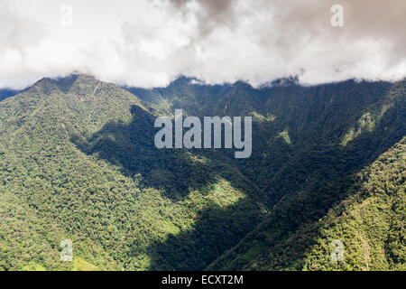 Höhe Hubschrauber geschossen Über den Llanganates National Park Provinz Tungurahua in Ecuador Stockfoto