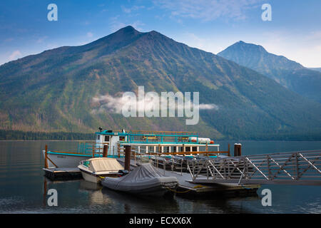 Lake McDonald ist der größte See im Glacier National Park, Montana Stockfoto