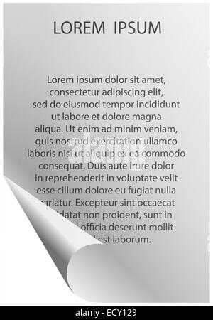 Weißes Blatt Papier mit Ihrem text Stockfoto