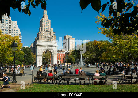 Washington Square Park, Manhattan, New York, Vereinigte Staaten von Amerika Stockfoto