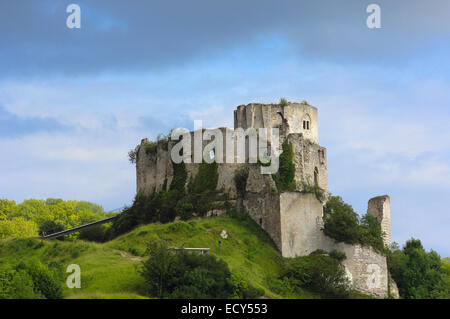 Galliard Burg Château-Gaillard, Les Andelys, Seine-Tal, Normandie, Frankreich Stockfoto