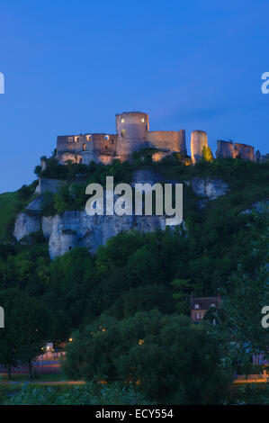 Galliard Burg Château-Gaillard, Les Andelys, Seine-Tal, Normandie, Frankreich Stockfoto