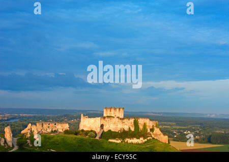 Galliard Burg Château-Gaillard, Les Andelys, Seine-Tal, Normandie, Frankreich Stockfoto