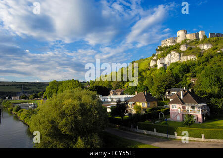 Galliard Burg Château-Gaillard, Les Andelys, Seine-Tal, Normandie, Frankreich Stockfoto