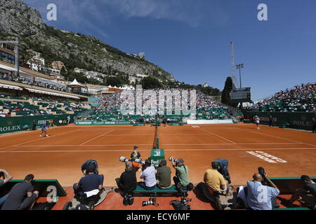 Center Court des Monte Carlo Country Club während der 2014 Monte-Carlo Rolex Masters Tennisturnier, Fürstentum Monaco Stockfoto