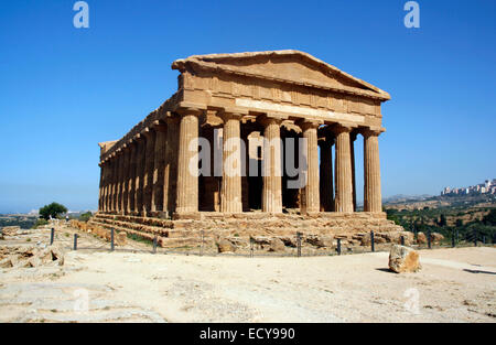 Der griechische Tempel der Concordia in Agrigent auf Sizilien, Italien Stockfoto