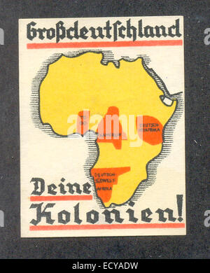 Cinderella Dienststempelabdruck, der Deutsche Kolonien in Afrika Stockfoto