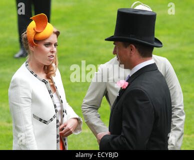 2014 royal Ascot - königliche Ankünfte - Tag 3 - Ladies Day/Gold Cup Day mit: Prinzessin Beatrice, Peter Phillips wo: Ascot, Großbritannien wenn: 19. Juni 2014 Stockfoto