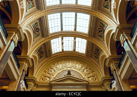 Westempore Flügel oben Assembly Chamber of Wisconsin State Capitol-Gebäudes in Madison Wisconsin Stockfoto