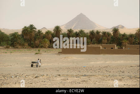 Nubischen Dorf in der Wüste Sahara, Sudan Stockfoto