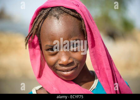 Mädchen der Sahelzone im Sudan Stockfoto