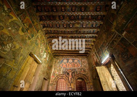 Debre Birhan Selassie Kirche, Gondar, Äthiopien Stockfoto