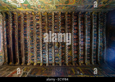 Debre Birhan Selassie Kirche, Gondar, Äthiopien Stockfoto