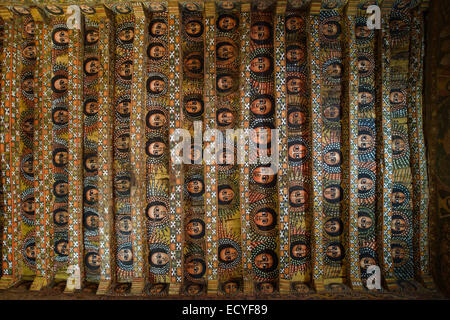 Debre Birhan Selassie Kirche, Gondar, Äthiopien Stockfoto