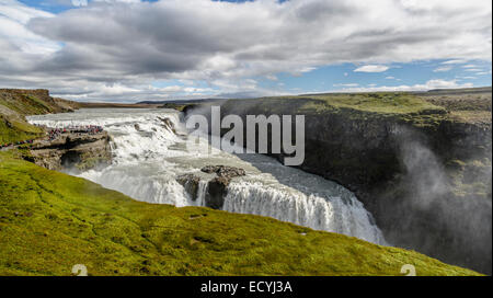 Gullfoss Wasserfall, Island Stockfoto