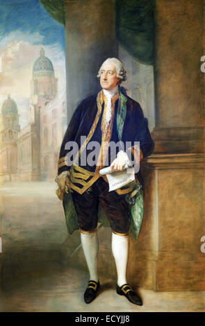 John Montagu, 4. Earl of Sandwich von Thomas Gainsborough, britischer Staatsmann, bekannt für die Behauptung, er der gleichnamigen Erfinder des Sandwichs sei. Stockfoto