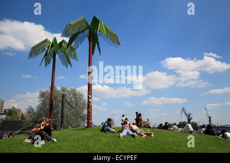 Park Fiction Park, St. Pauli, Hamburger Hafen, Deutschland, Europa Stockfoto