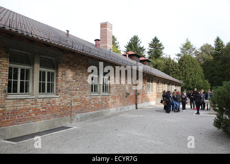 großen Krematorium Dachau Nazi-Konzentrationslager töten Anlage Gaskammer außen Stockfoto