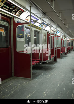 im inneren Leere Ttc u-Bahn u-Bahn-Zug Stockfoto