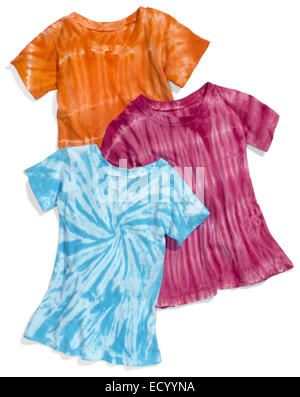 Tie dye T-shirts Stockfoto