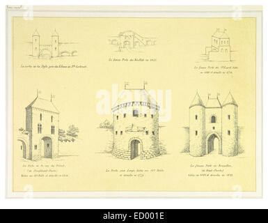 Diese 1860 entstandene Illustration aus Even zeigt eine detaillierte Karte oder ein Diagramm (Tab.3) eines historischen Themas, das wahrscheinlich mit geographischen oder wissenschaftlichen Studien der Zeit zusammenhängt. Stockfoto