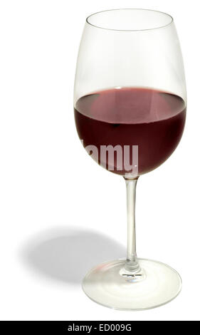 Rotwein im Glas Stockfoto