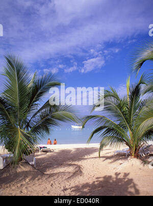 Negril Beach, Negril, Westmoreland Parish, Jamaika, große Antillen, Caribbean Stockfoto