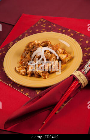 Tofu-Satay, vegetarisches Gericht Stockfoto