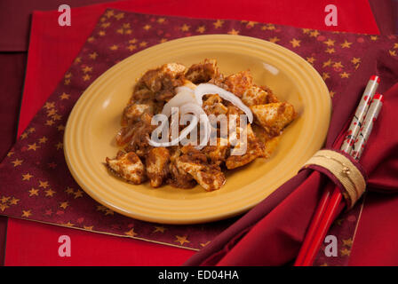 Tofu-Satay, vegetarisches Gericht Stockfoto