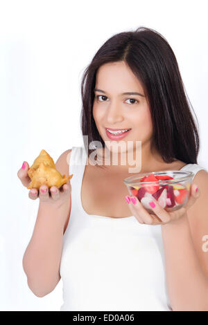 1 indische schöne Dame Diät Stockfoto