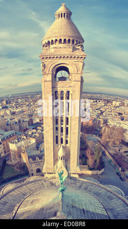 Frankreich, Paris, Montparnasse, Ansicht von oben der Sacre Coeur Stockfoto