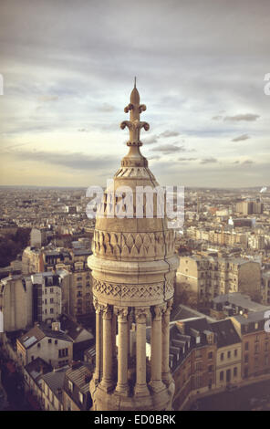 Frankreich, Paris, Montparnasse, Ansicht von oben der Sacre Coeur Stockfoto