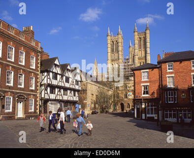 Kathedrale von Lincoln Castle Hill, Lincoln, Lincolnshire, England, Vereinigtes Königreich Stockfoto