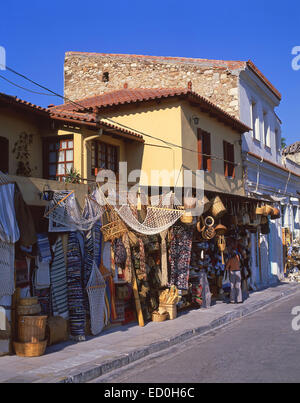 Souvenirläden, Monastiraki, Athen, Attika, Griechenland Stockfoto