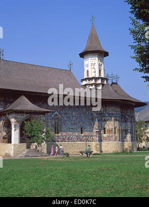 Sucevita Kloster (bemalte Kirchen der Moldau), Sucevita, Suceava Grafschaft, Nord-Est-Moldau-Region, Rumänien Stockfoto